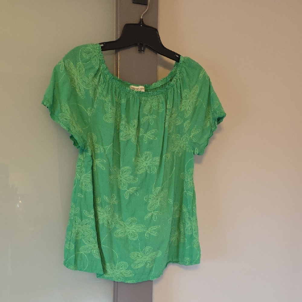Terzo Millenio Size S Cotton Embroidered Blouse Made In Italy